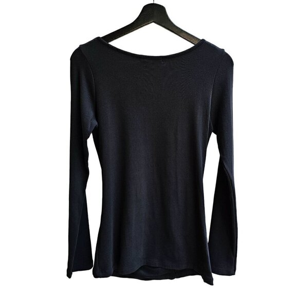 Jarbo Women's Long Sleeve Ruched TopPima Cotton & Lycra Made In Peru, Size Small - Picture 2 of 10